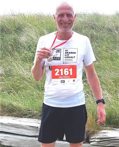 Jörg Dittrich gelang in Dänemark Klassensieg in der M60 über die Halbmarathondistanz!  Quelle: LT Puderbach