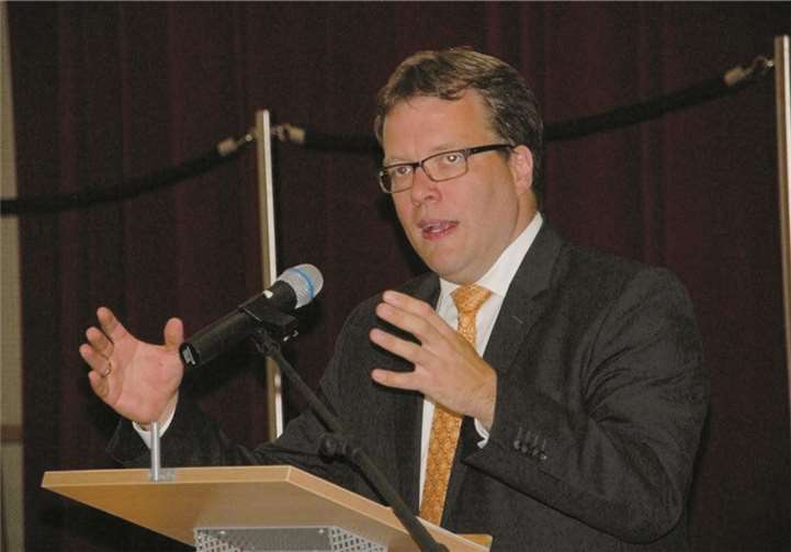 Jörg Hilden bei seiner Rede. privat