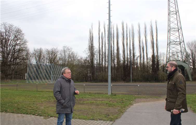 Jörg Hilden und Peter Moskopp auf der Sportgelände Niederwerth Südspitze oder halt „off em Kopp“. Foto: privat