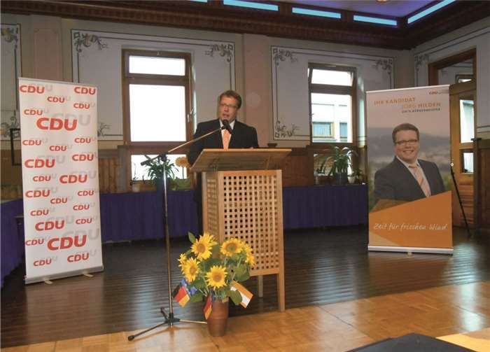 Jörg Hilden während seiner Vorstellungsrede.