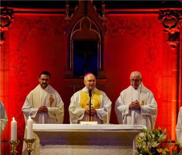 Jörg Meyrer, Helmut Dieser und Josef Mettel begrüßten die Gäste. . Fotos: -KG-