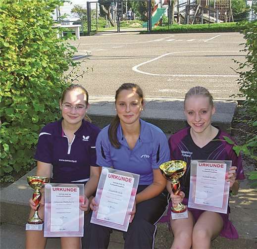 Johanna Pfefferkorn (v.l.), Elisabeth Dick und Isabell Bruhn wurden für ihre Leistung belohnt. Privat