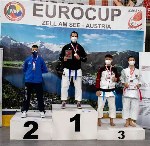 Johannes Block gewinnt den Karate Eurocup.Foto: privat