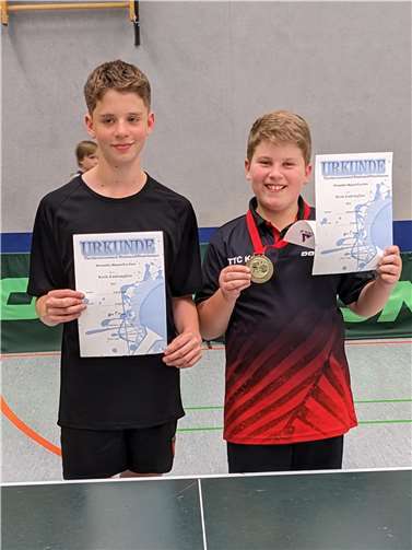 Johannes Kahles (re.) und Kilian Orth qualifizierten sich für die Bezirksrangliste.  Foto: Klaus Scholz