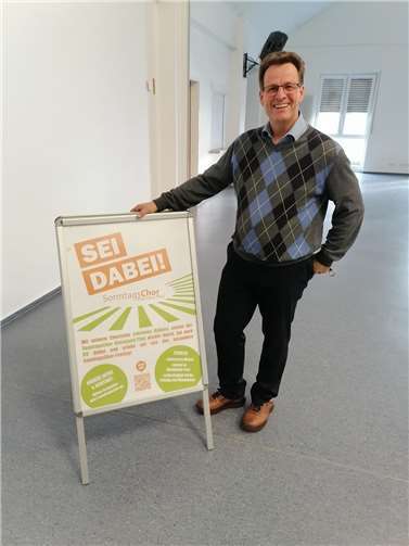 Johannes Kalpers Chorleiter des SonntagsChor Rheinland-Pfalz. Foto: Claudia Kahl