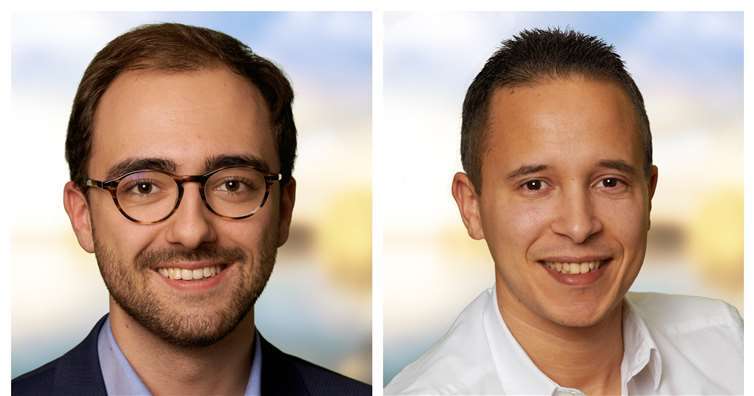 Johannes Schäfer, Kreistagskandidat (SPD, Listenplatz 23) und Faisal El Kasmi (SPD, Listenplatz 18)-Foto: SPD MYK