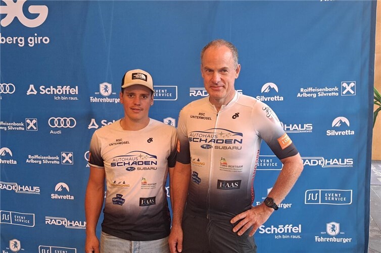 Johannes Schnorbach und Christoph Walter vorm Start beim Arlberggiro