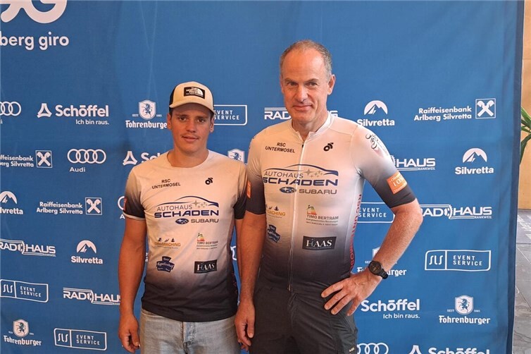 Johannes Schnorbach und Christoph Walter vorm Start beim Arlberggiro
