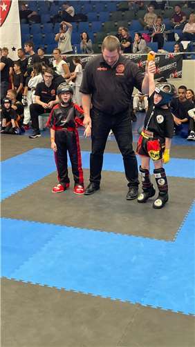 Jolie Zavelberg nach gewonnenem Vorkampf.