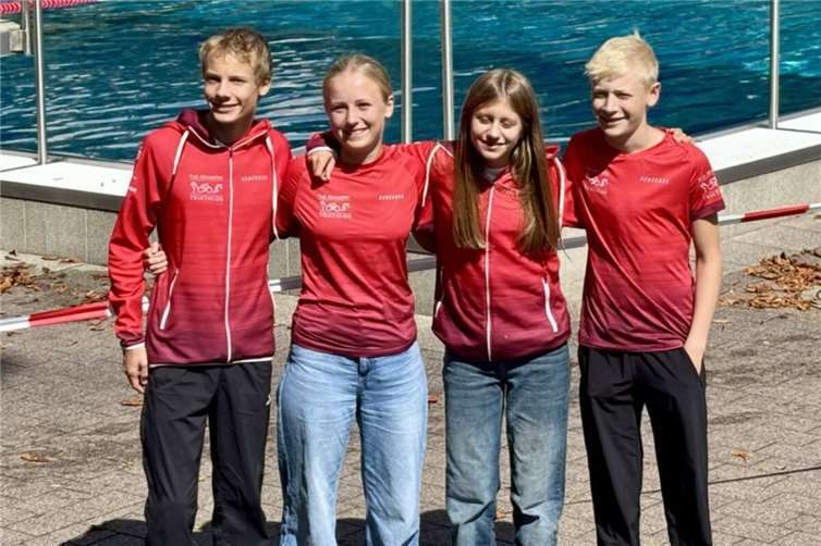 Jonas Löcher, Janno Breuer, Fee Zimmer und Greta Breuer. Foto: Holger Zimmer