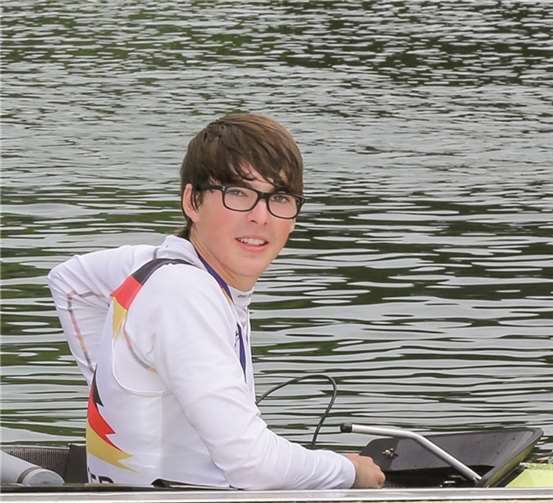 Jonas Wiesen geht in Amsterdam als Steuermann mit seinen Teamkollegen im Zweier, Peter Kluge und Alexander Egler, an den Start. privat