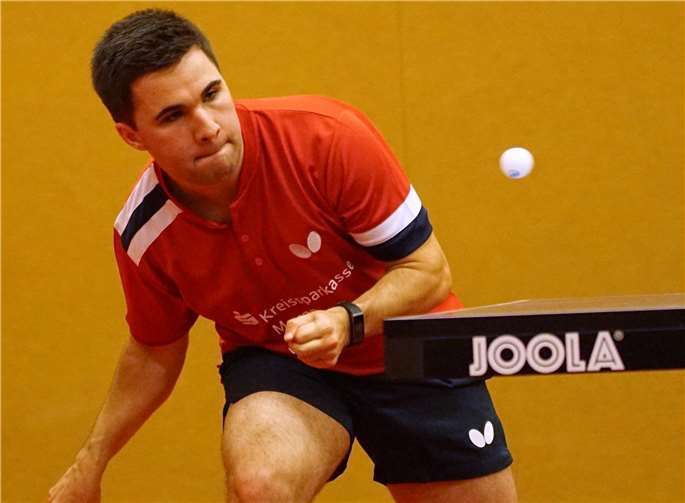 Jonny Bogolowsky siegte im Doppel mit Daniel Dechert und nach großem Kampf in seinen zwei Einzeln. M.Schreiber