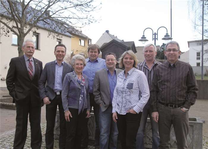 Josef Kraemer, Christof Schumacher, Karl-Jürgen Krämer, Klaus-Dieter Gassen, Hans-Dieter Blum, Birgid Lenze, Michel Merz und Martina von Berg.Privat