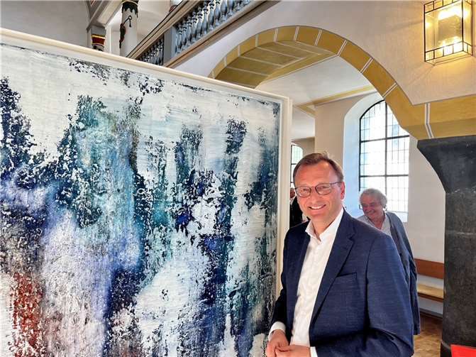 Josef Oster bei den Winninger Kunsttagen. Foto: privat