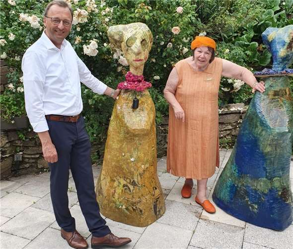 Josef Oster mit Editha Pröbstle.Foto: privat