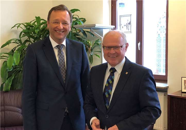 Josef Oster und Peter Labonte wollen die Regiopolregion Koblenz-Mittelrhein stärken. privat