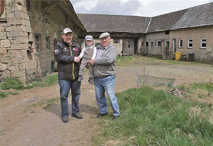 Josef, Thomas und Philip Bell besuchten den Heidner Hof. privat