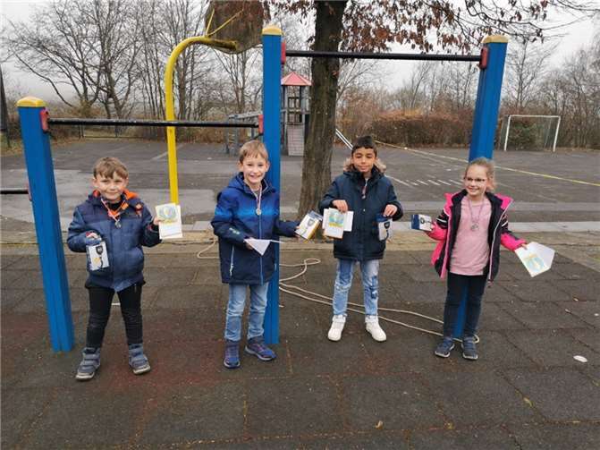 Josefine Mais, Elias Heinrich, Jakob Mais und Leon Örcan. Foto:Michaela Büsen