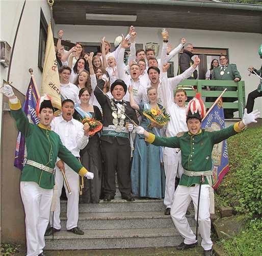 Jubel bei den Königsfelder Schützen und Junggesellen.