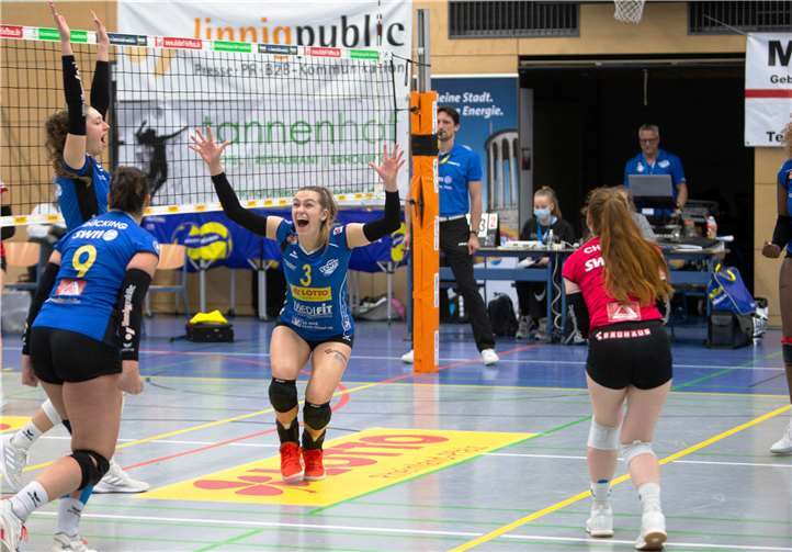Jubel in der kommenden Saison in der 1.Bundesliga? Die „Deichstadtvolley“ des VC Neuwied 77.