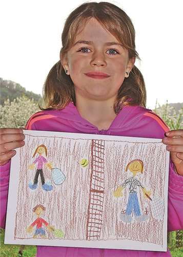 Judith Modigell mit ihrem Siegerbild. privat