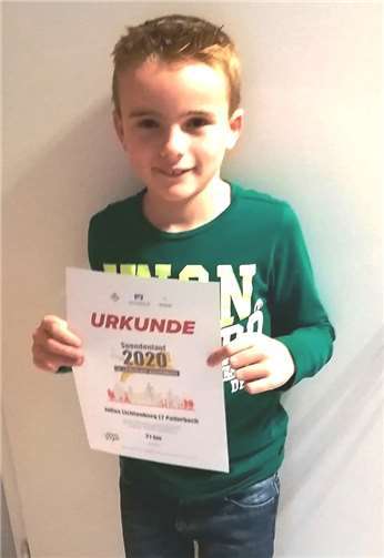 Jüngster Puderbacher Spendensammler war Julius Lichtenberg mit 21 km.