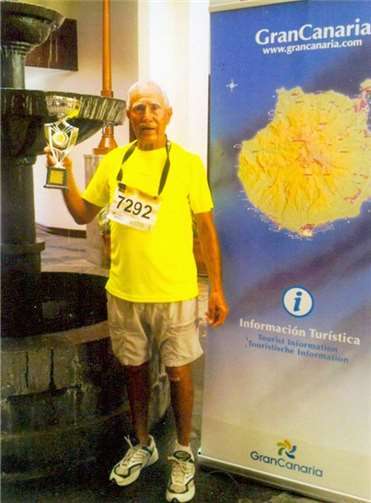 Jürgen-Meinrad Schlegel nach der Siegerehrung auf Gran Canaria. privat