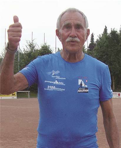 Jürgen Schlegel im Zermatt Finishershirt 2012. privat
