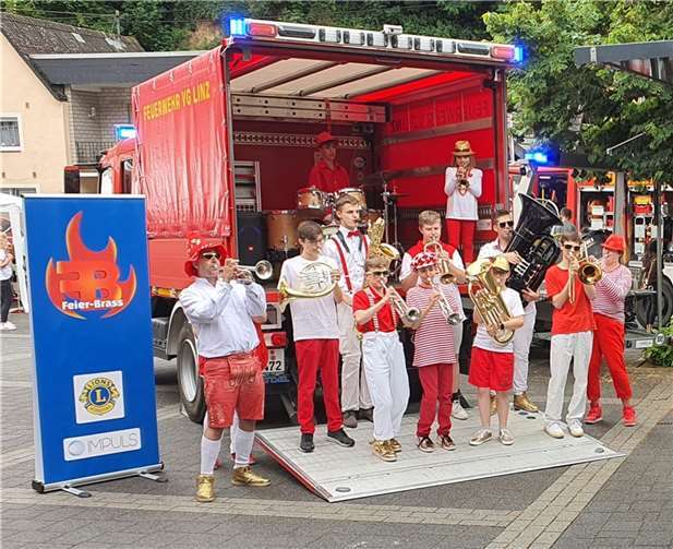 Jugendband ‚Feier-Brass‘ belebt die Musikszene in Leubsdorf. Foto: Freiwiligen Feuerwehr Leubsdorf