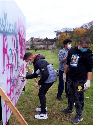 Jugendforum-Ideen verwirklicht: Kommunale Jugendarbeit fördert Graffiti-Kunst. Quelle: VG Weißenthurm