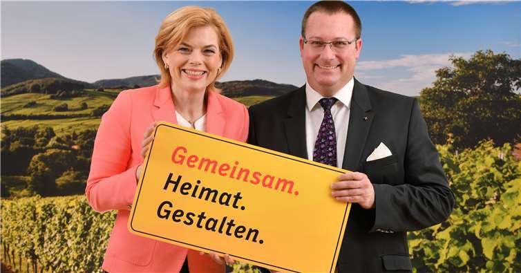 Julia Klöckner und Gino Gilles. Foto: Torsten Silz