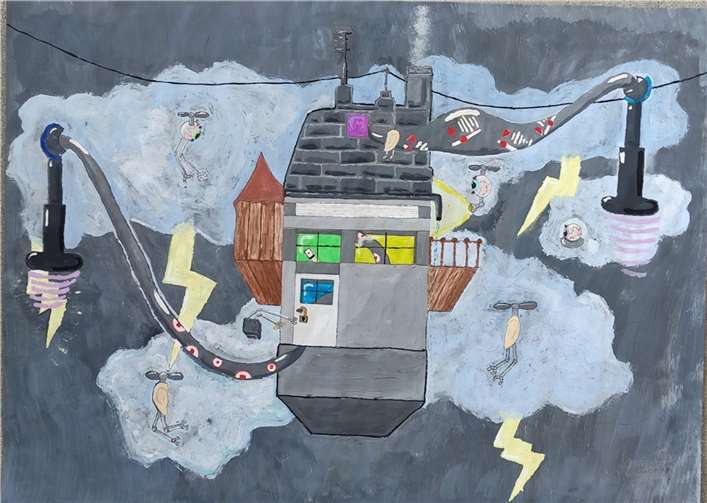 Julius Passmann (9a) beschäftigte sich mit dem Thema „Das digitale Ich“.