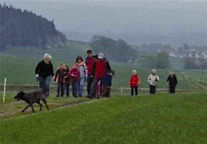 Jung und Alt war beim Pilliger Familienwandertag auf den Beinen - insgesamt machten sich rund 200 Wanderer auf den Weg. privat