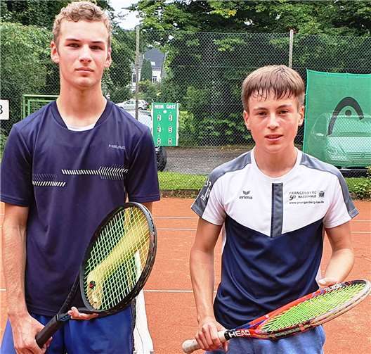 Jungen Finale U16: Maik Erik Wahl (TC Bad Marienberg) unterlag Lukas Prangenberg (TC Horhausen) mit 2:6 und 2:6.Foto: Nadine Hachenberg/TC Steimel