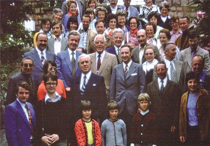 Juni 1975 - Erste Besuchergruppe aus Vallendar in Cercy-la-Tour.