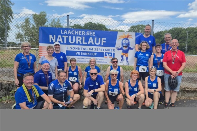Jutta Wolf und Klaus Dieter Müller freuten sich über die Teilnahme der LG Laacher See beim Volkslauf in Winden/Westerwald.