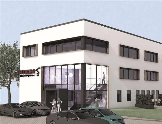 KOCH setzt bei dem Neubau des Bürogebäudes auf eine moderne Konzeption mit energieeffizienter Haustechnik. Die Planung des neuen Gebäudes übernahm die Juhr Klein Lörsch Architekten Ingenieure GmbH aus Neuwied. Juhr Klein Lörsch Architekten Ingenieure GmbH)