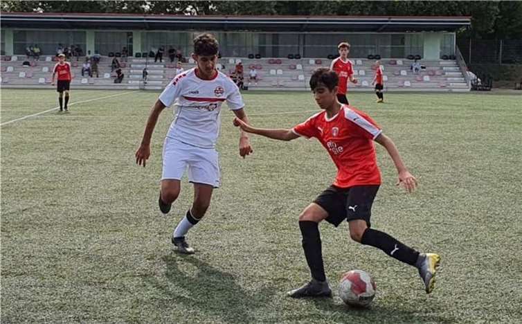 Kaan Öksüz erzielte die beiden Treffer für die C-Junioren beim Testspiel auswärts gegen den FC Hürth. Foto: privat