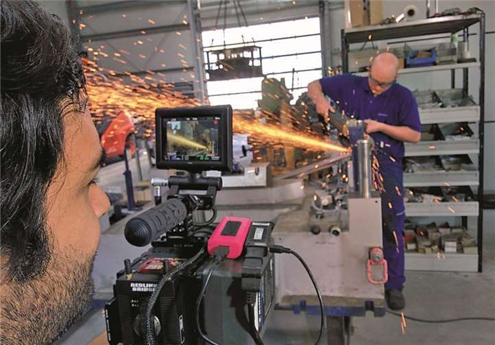 Kamera läuft. Die WFG lässt derzeit einen Film drehen, um Fachkräfte für die Betriebe im Landkreis zu gewinnen.Privat