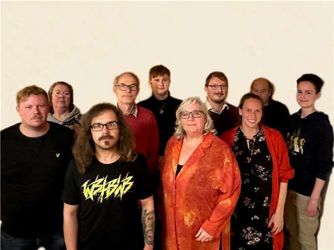 Kandidat:innen, DIE LINKE v.l.n.r.: Lucas Schön Platz 6, Corrie van Wijk Platz 9, Marco Morassi Platz 11, Wolfgang Huste Platz 8, Matthias Pauly Platz 4, Marion Morassi Platz 1, Michael Lüdtke Platz 2, Angela Raber Platz 3, Gerd Maurer Platz 18, Anna Braun Platz 5.Ohne Foto Tamara Schwedhelm Platz 7, Jan Brauer Platz 10, Lukas Raber Platz 12, Bernd Haack Platz 13, Ahmad Hamzat Platz 14, Bernd Densing Platz 15, Jakob Pauly Platz 16, Kuldip Singh Platz 17.  Foto: P. Lüdtke