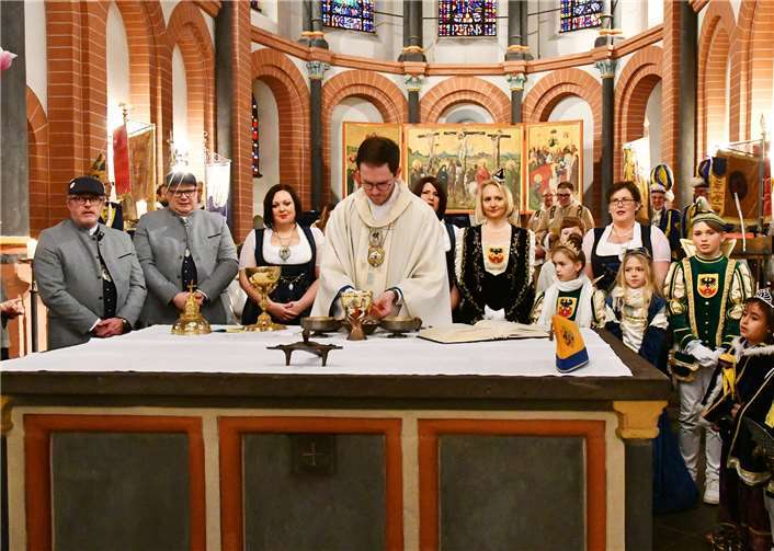 Kaplan Thomas Hufschmidt gestaltete die Narrenmesse am Vormittag.