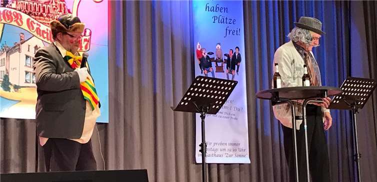 Karnevalistische Darbietung auf dem Schlachtfest.privat