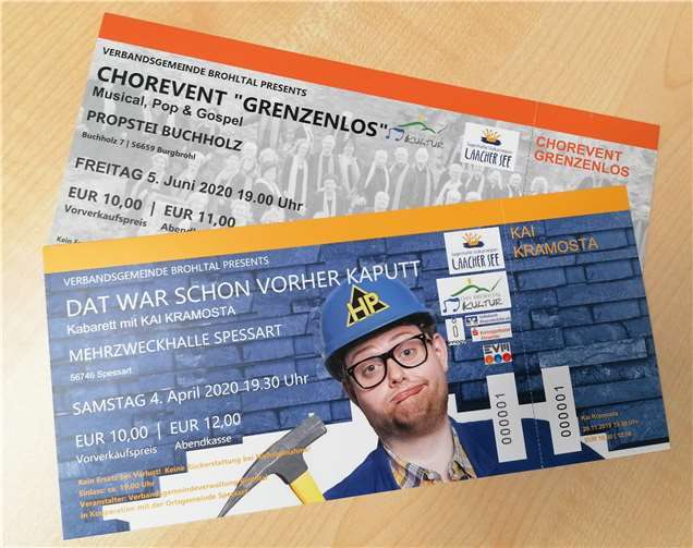 Karten für das Kulturjahr, wie zum Beisiel für das Niederzissener Chorevent „Grenzenlos“ oder den Comedy-Auftakt von Kai Kramosta mit dem Programm „Dat war schon vorher kaputt“, sind ab sofort bei der Tourist-Information Niederzissen erhältlich. Foto: privat