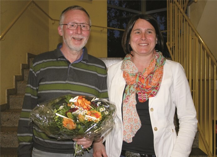 Kassenwart Karl-Heinz Carle mit Nachfolgerin Elke Franke.privat