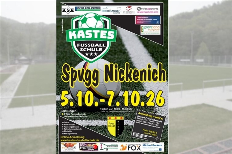 Kastes Fussballschule in den Herbstferien in Nickenich zu Gast