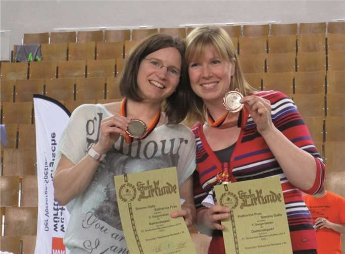Katharina Prax holte mit ihrer Partnerin Bronze. privat