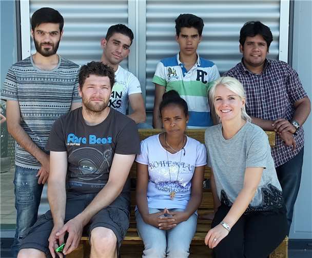 Katja Schoch mit den Teilnehmern des IdA-Projekts.privat