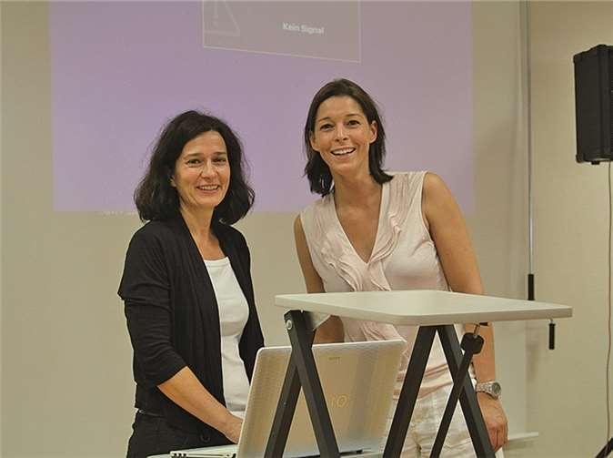 Katrin Deußen (Ernährungsberaterin) und Janine Schäfer (päd. Leiterin Haus der Familie).Georg Schuch