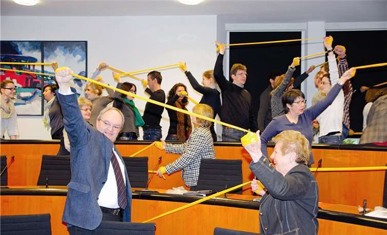 Keine Ausreden: Die Zuhörer durften / mussten die Übungen gleich nachmachen.WPA