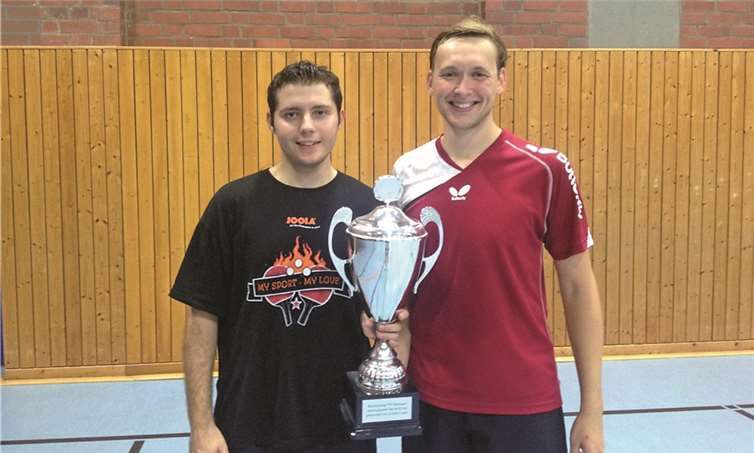 Kevin Müller (links) verteidigte seinen Titel im Einzel, Pascal Grüne (rechts) wurde Zweiter.